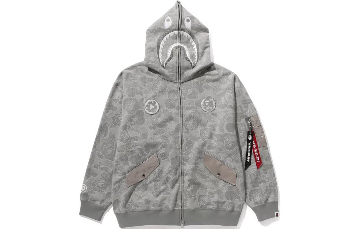 

Совместный бренд Alpha Industries Толстовка унисекс A Bathing Ape, серый