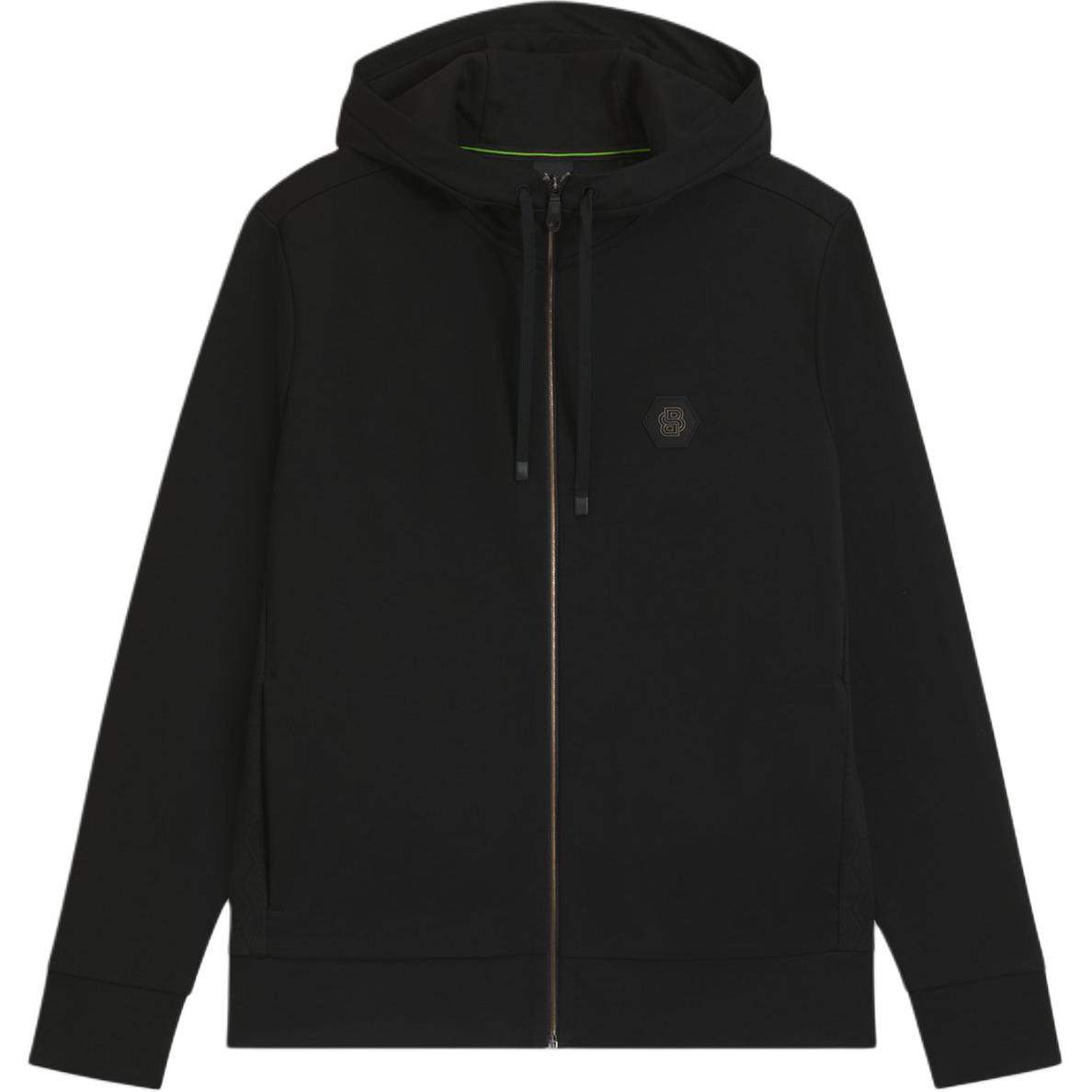 

Толстовка с капюшоном на молнии с логотипом Boss HUGO BOSS, черный