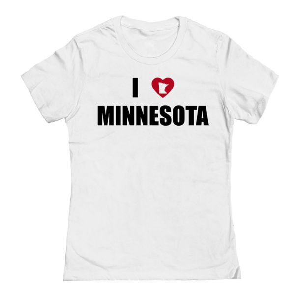 

Футболка Junior'S i Heart Minnesota с графическим принтом Unbranded, белый