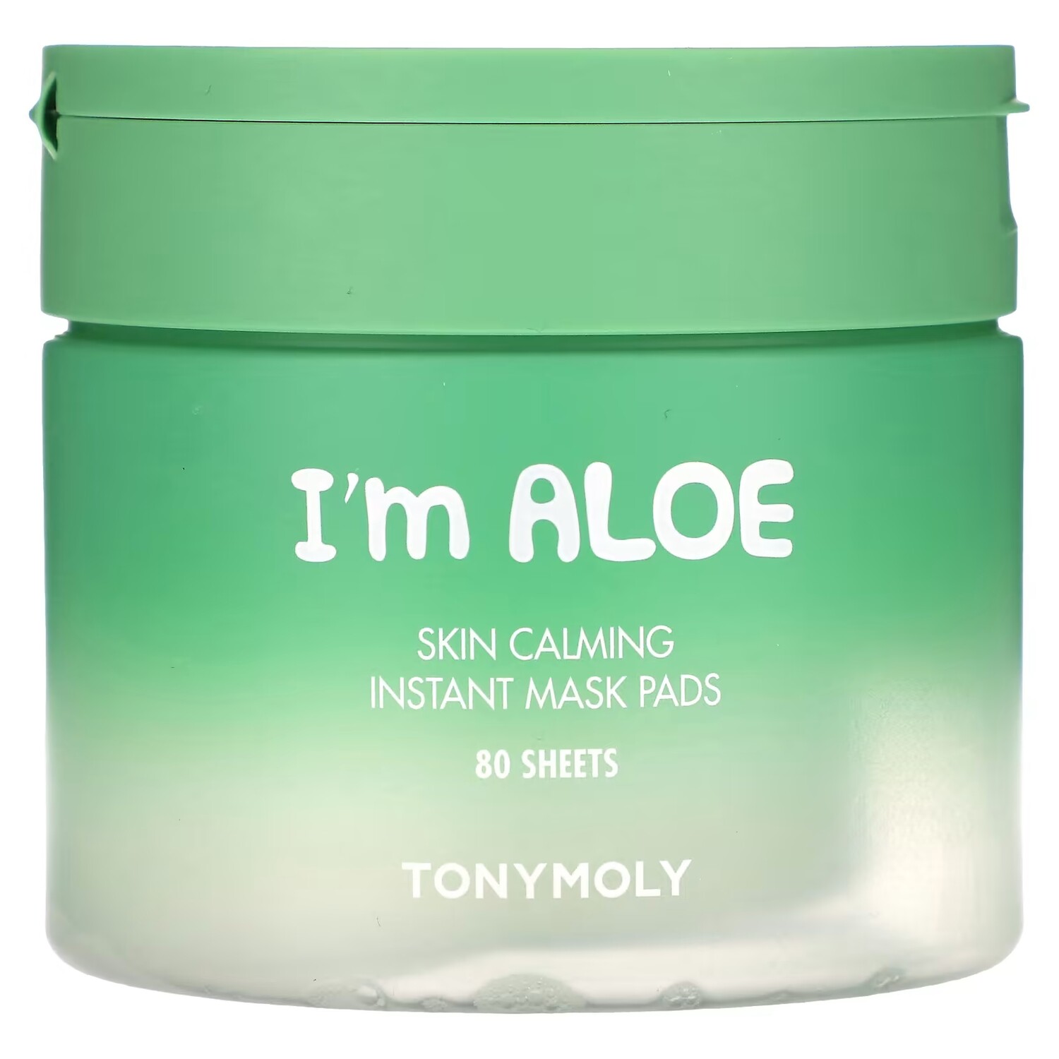 

Успокаивающие салфетки Tony Moly I'm Aloe с мгновенной косметической маской для кожи, 80 листов