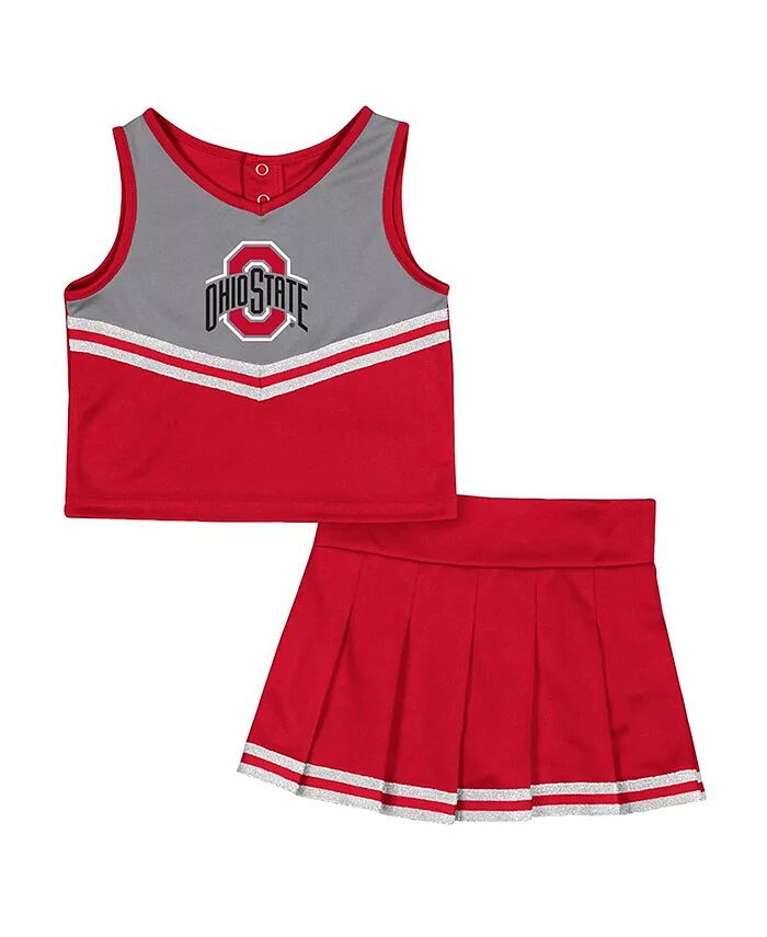 

Девочки Малыши Scarlet Ohio State Buckeyes Время для перемены Cheer Топ Юбка Комплект Colosseum