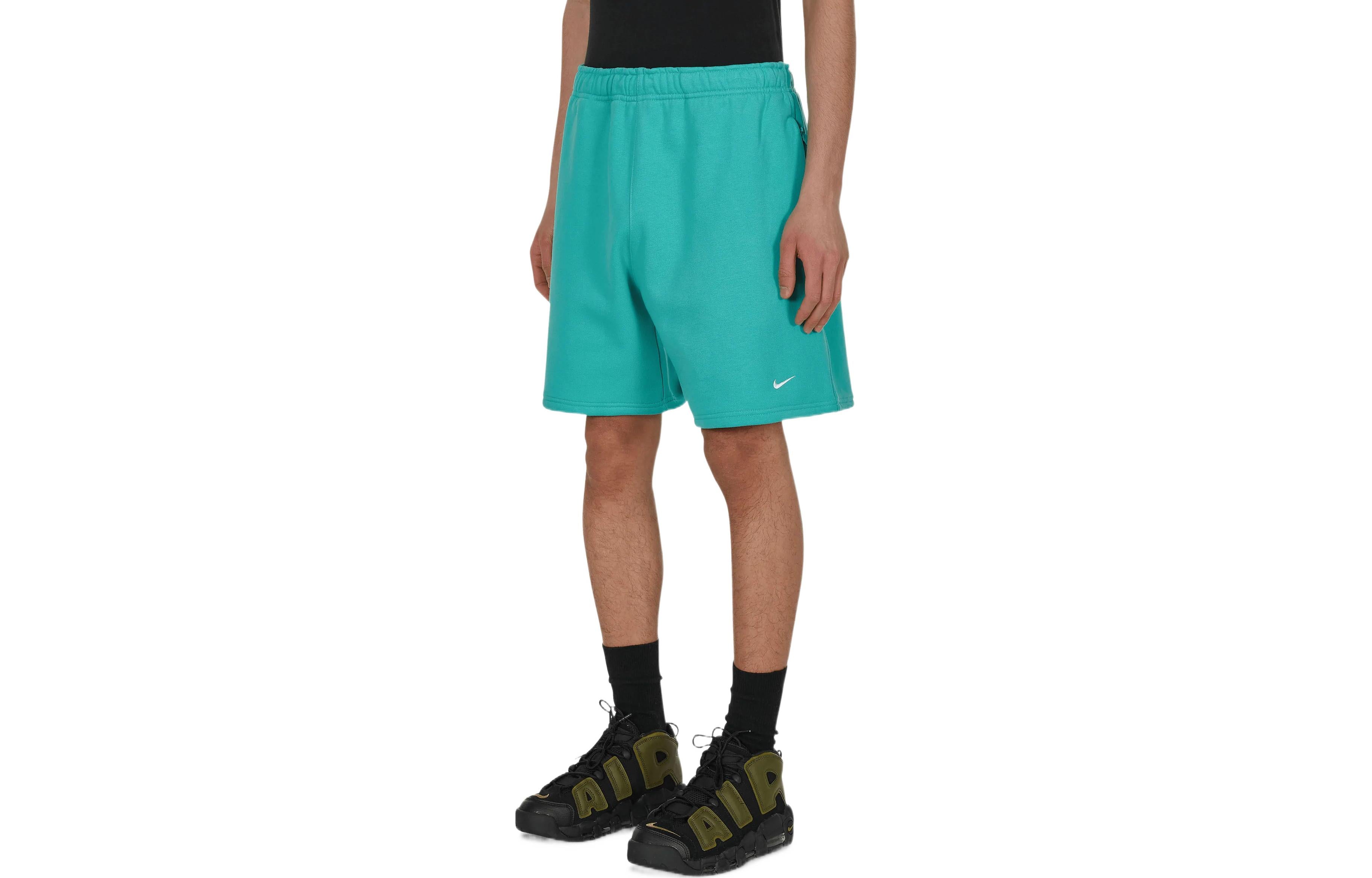 Шорты Men's Nike Special Project Solo Swoosh Solid Color Logo Embroidered Straight Shorts Blue Green DV3055-392 — фото 3