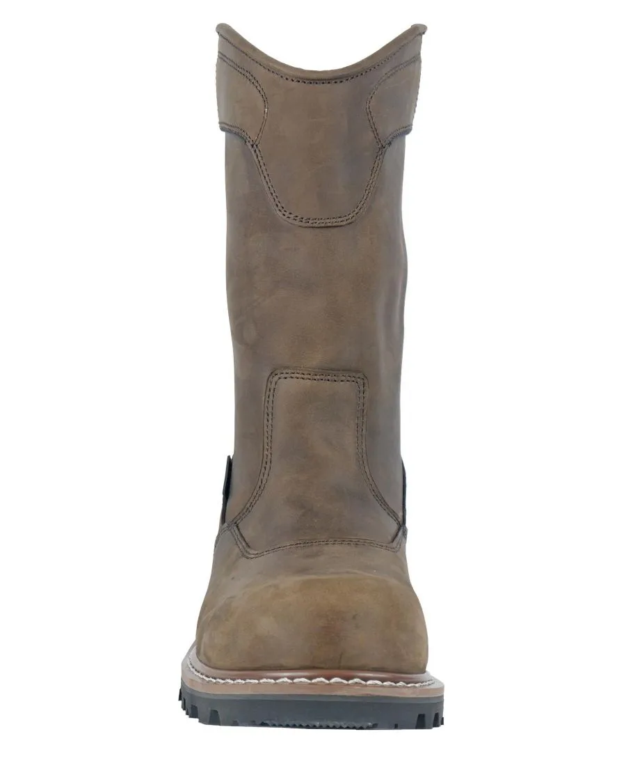 Мужские рабочие ботинки Buford Logger Pull On с композитным носком Hoss Boot Company, коричневый — фото 3
