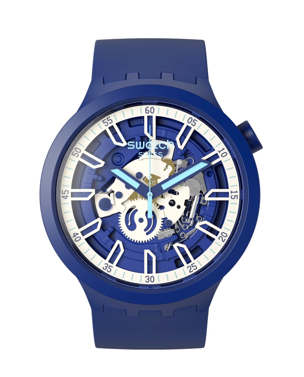 

Синие часы Iswatch с синим силиконовым ремешком Swatch