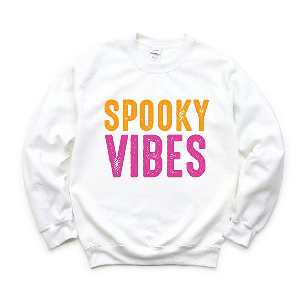 

Свитшот женский с принтом Spooky vibes bright distressed Simply Sage Market, White, Белый, Свитшот женский с принтом Spooky vibes bright distressed Simply Sage Market, White