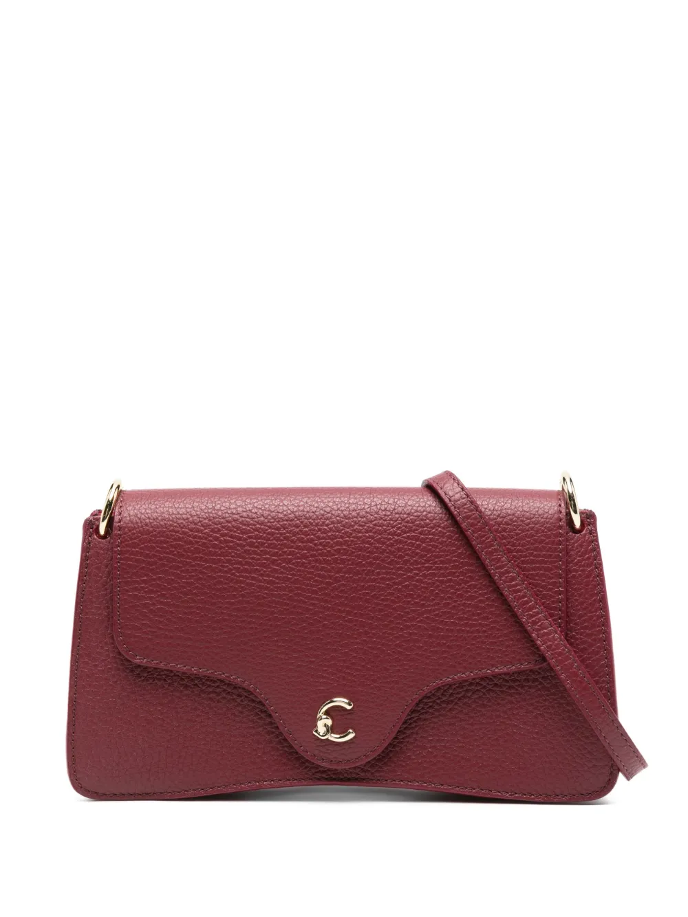 

Сумка через плечо из кожи с изогнутым клапаном C-me Coccinelle, красный