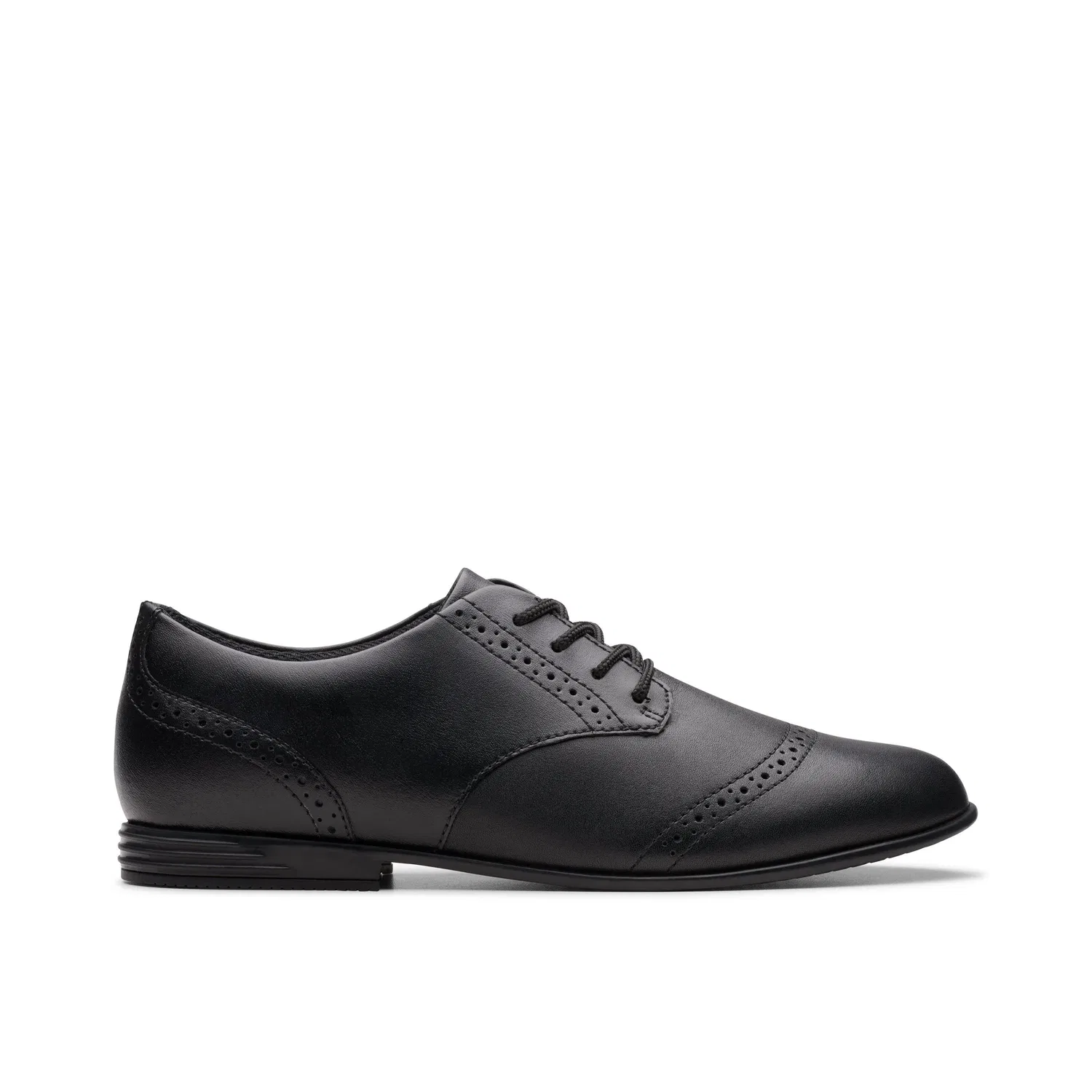 Детские туфли Finja Brogue на шнуровке Clarks, черный