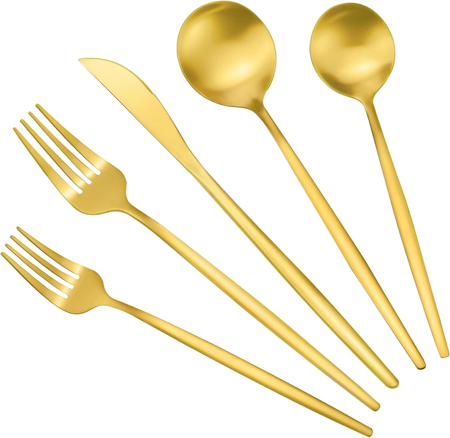 

Набор золотых столовых приборов ROMAWARE, Matte Gold