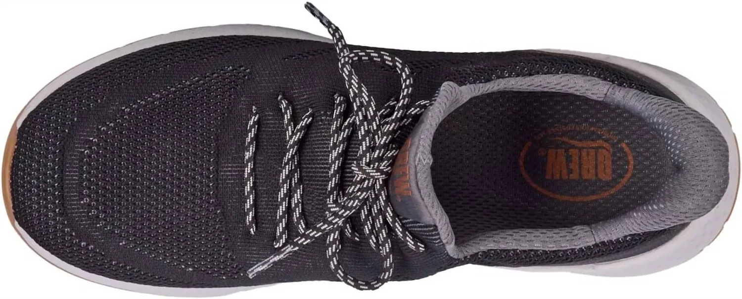 DREW Мужские противоскользящие кроссовки Echo Step Shoe в черном сетчатом исполнении — фото 3