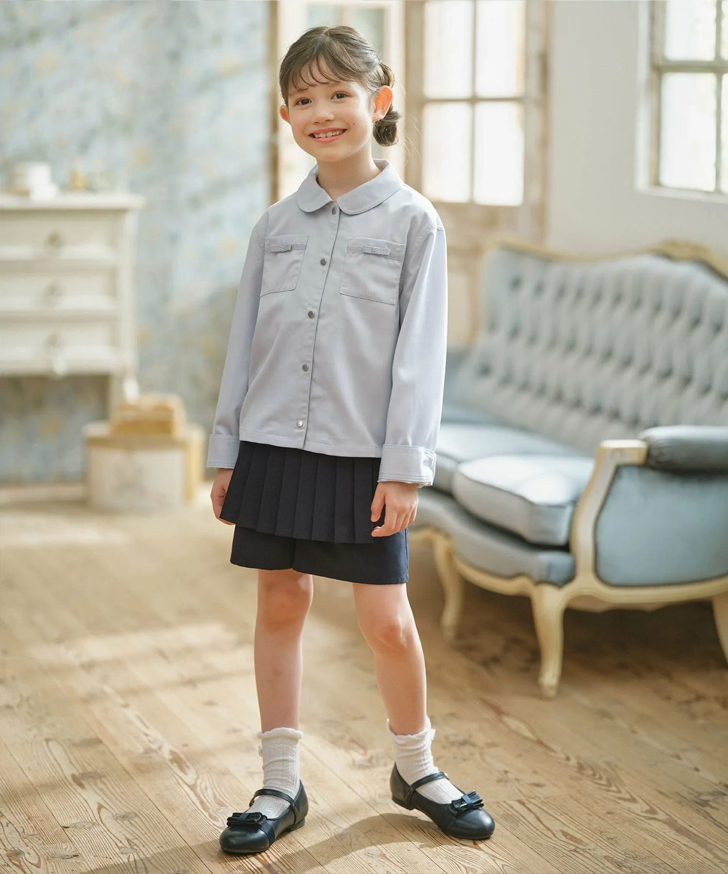 [150-160 см] Куртка с ленточным карманом Kids Suite, Sax Blue [073] — фото 2