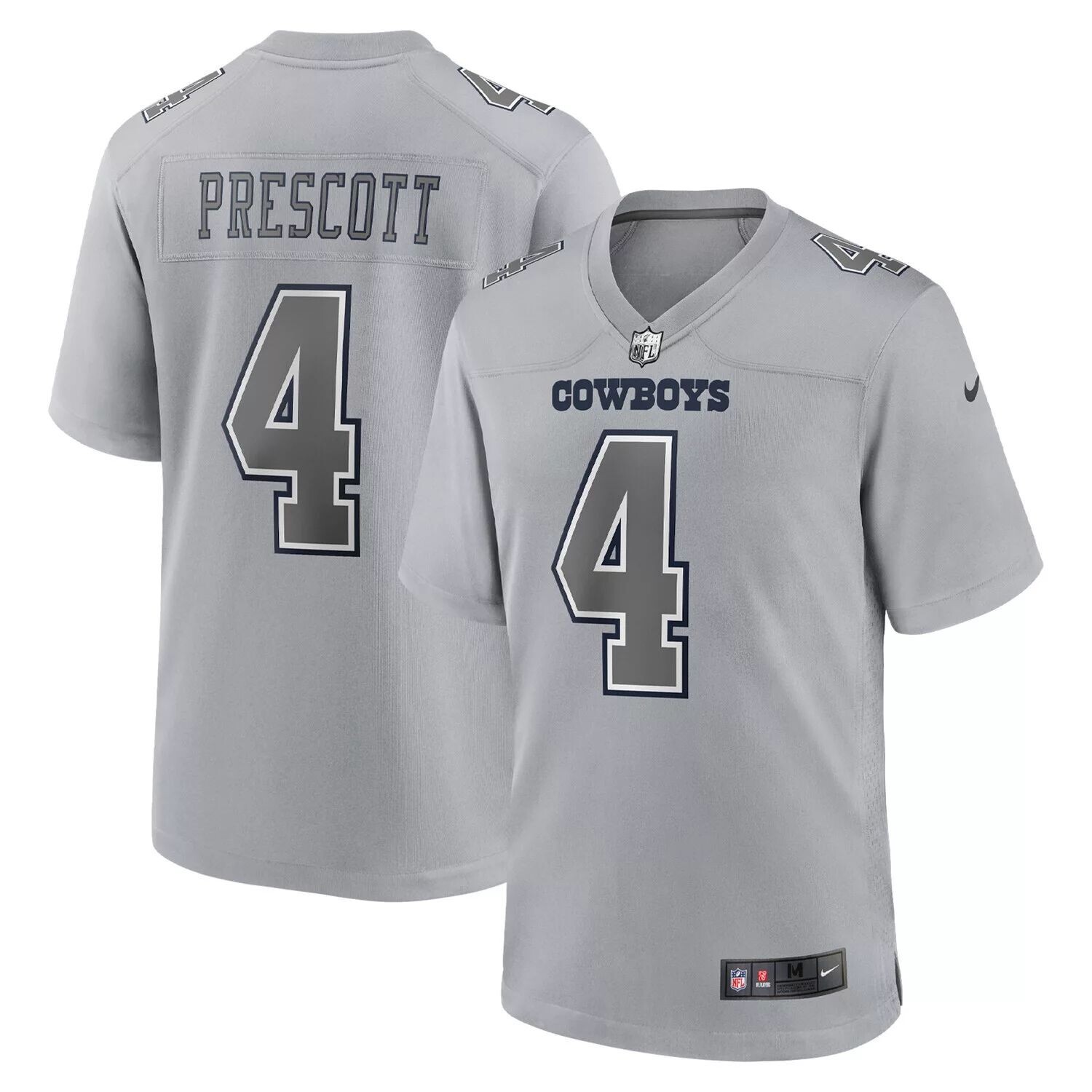 

Мужское джерси Dak Prescott Grey Dallas Cowboys Atmosphere Fashion Game Джерси Nike