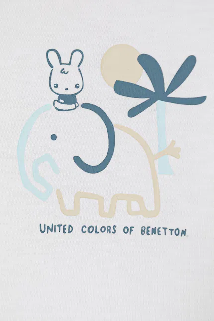 Комплект повседневный хлопковый United Colors of Benetton, синий — фото 4