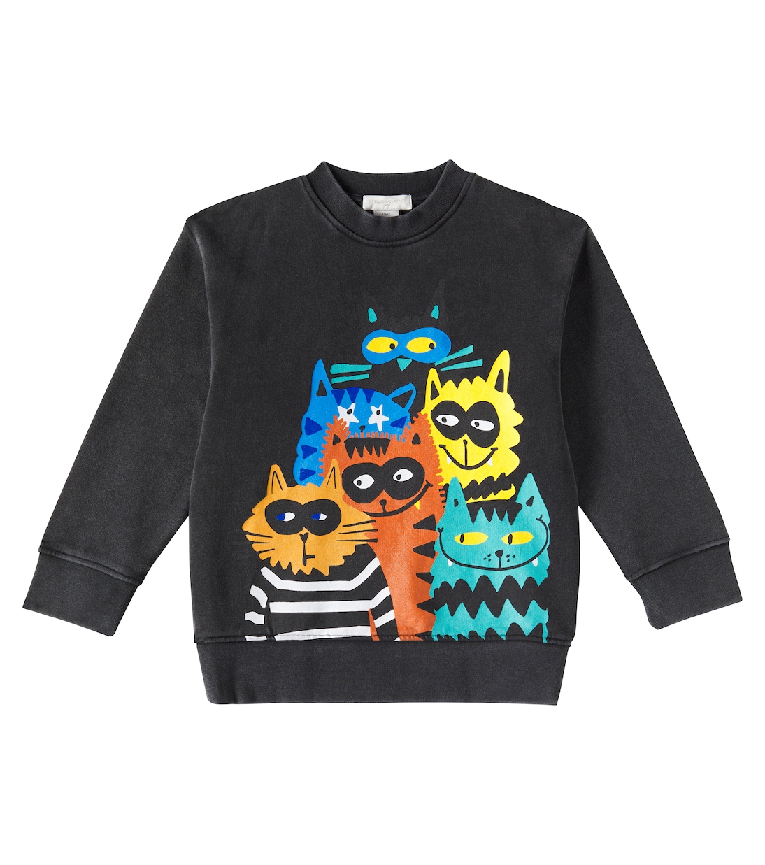 

Толстовка из хлопкового джерси с принтом Stella McCartney Kids, черный