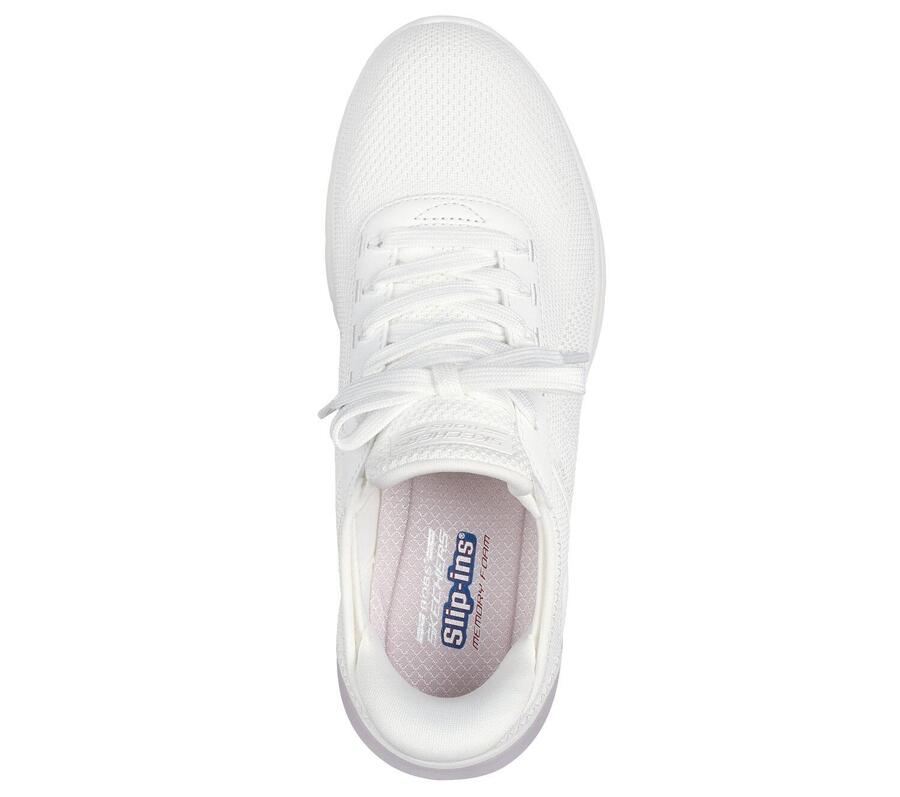 SKECHERS Женские кроссовки BOBS ARC WAVES 2.0 NOW IT Slip-On белого цвета — фото 2