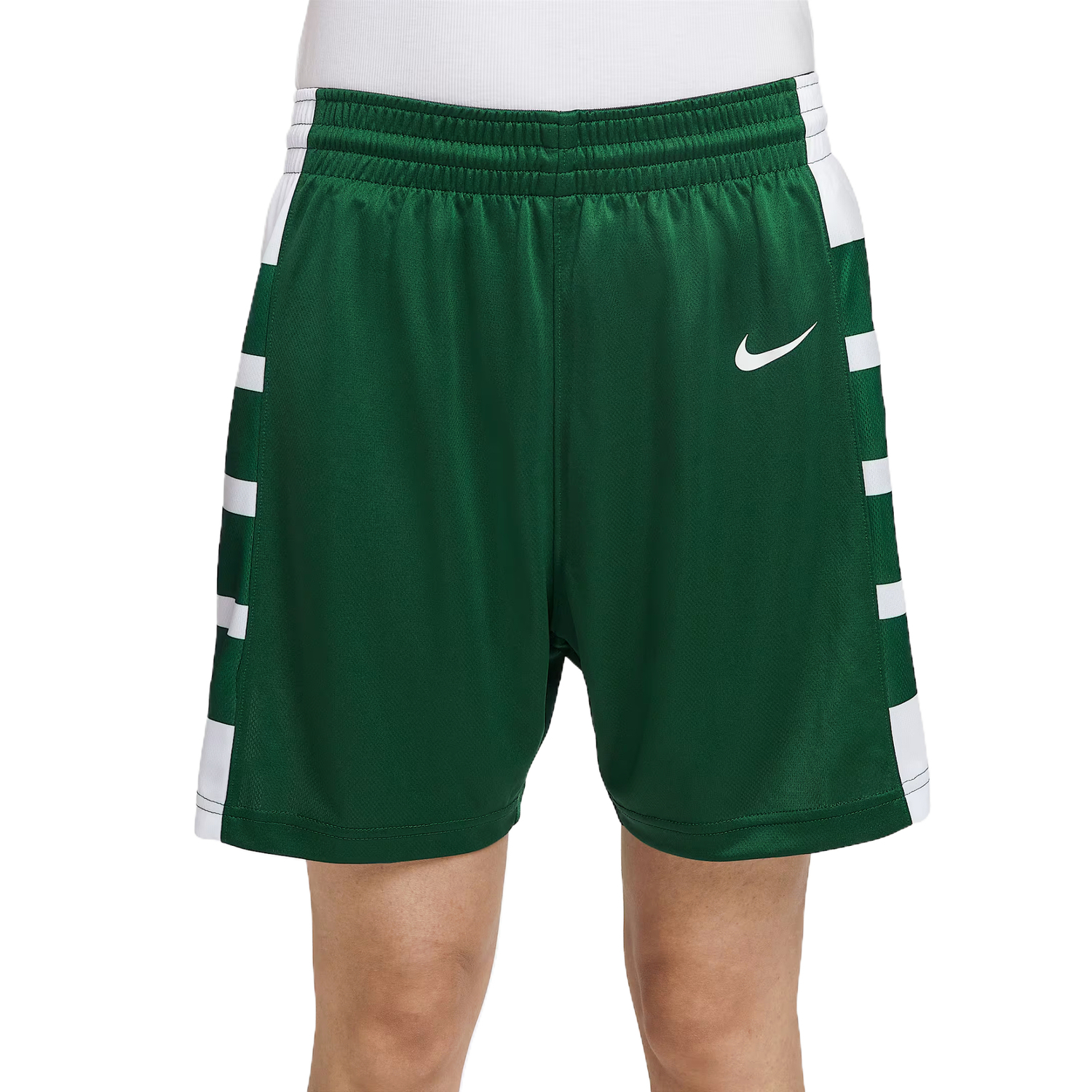 Nike Женские спортивные шорты Dri Fit темно-зеленые