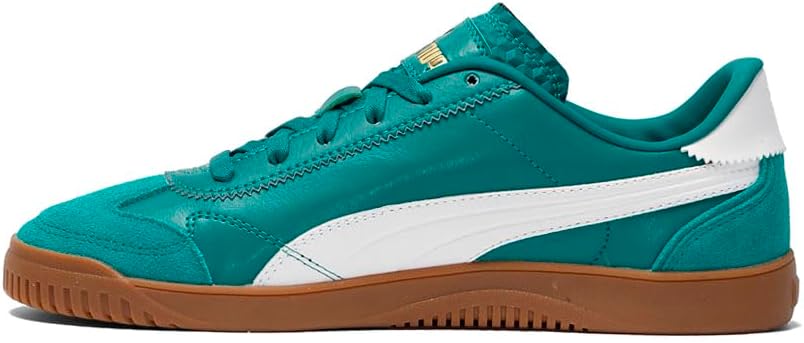 Мужские кроссовки PUMA Club 5V5 Lux с шнуровкой, повседневные - зеленые — фото 3