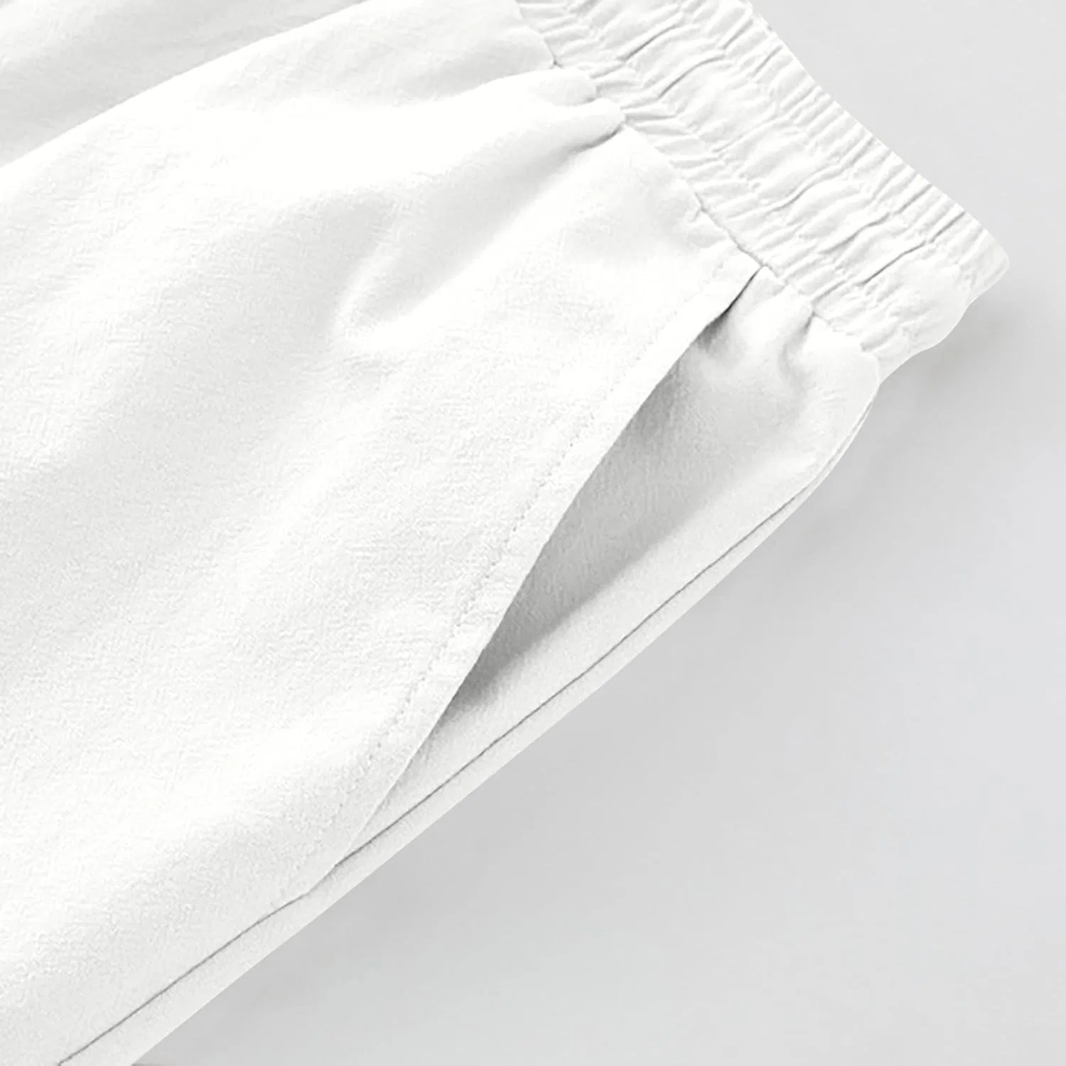 Мужские шорты Active, 9" inseam, эластичный пояс, на завязках, White — фото 2