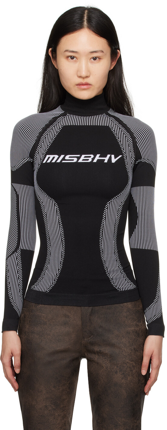 

Черно-белый спортивный топ Active Misbhv
