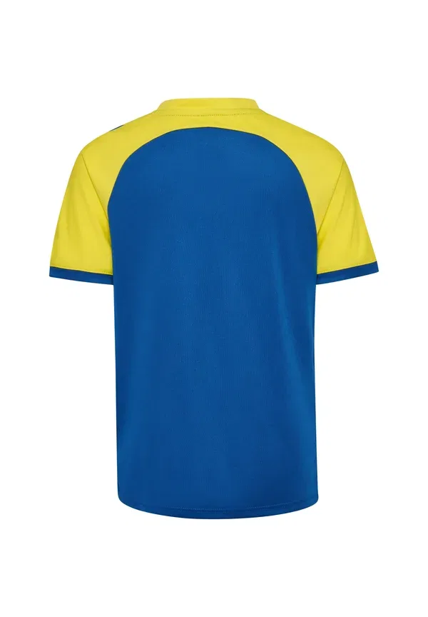 Футболка спортивная Hummel League SS, цвет настоящий синий с ярко-желтым — фото 2