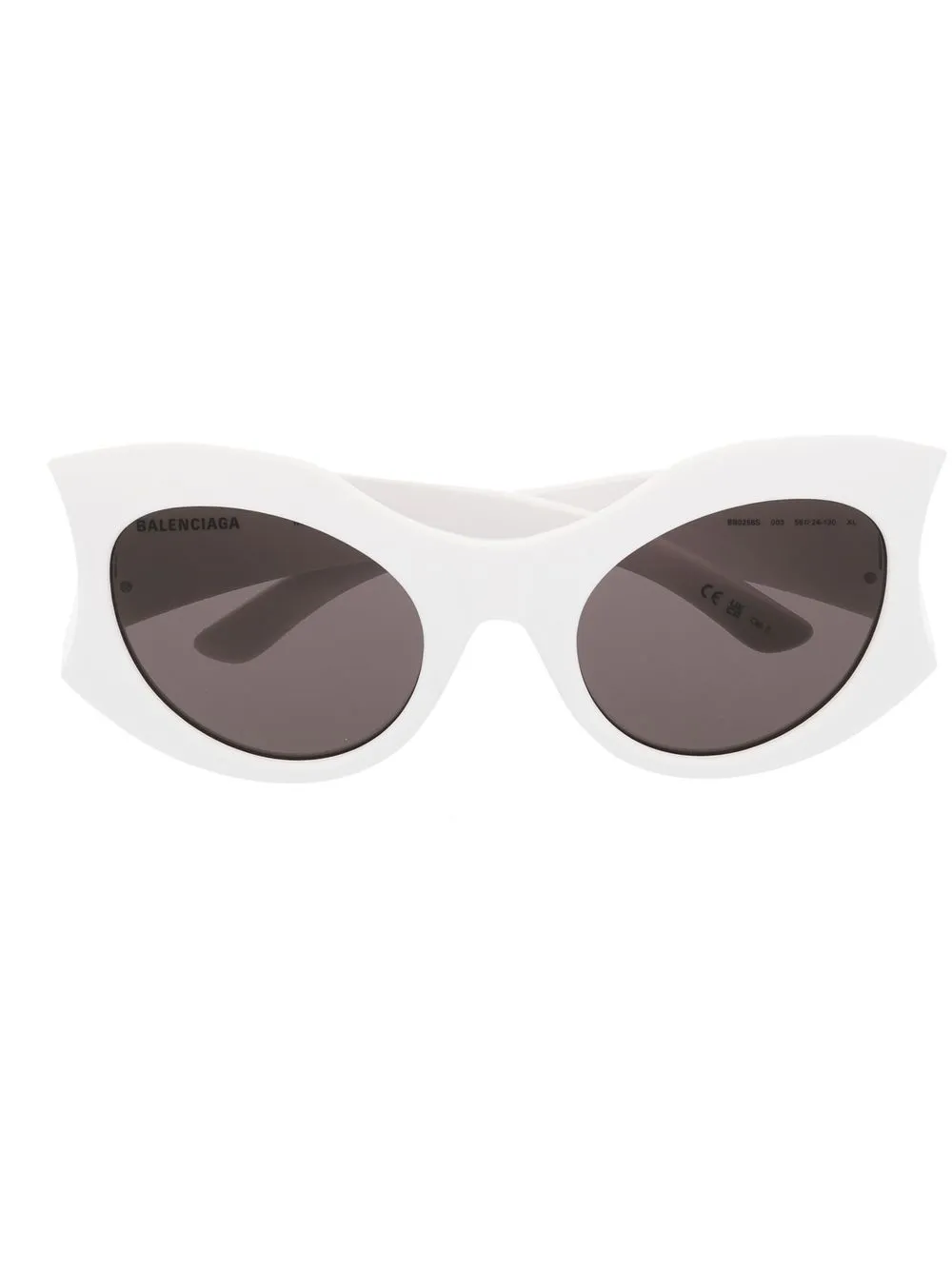

Солнцезащитные очки Hourglass в круглой оправе Balenciaga Eyewear, белый