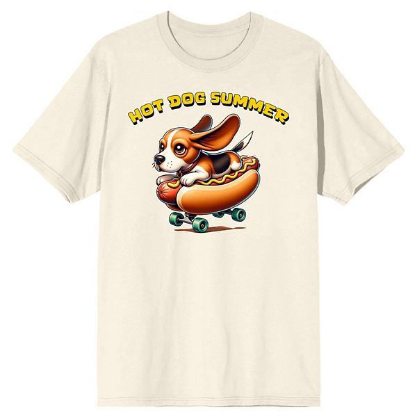 

Мужская футболка bioworld с летним принтом hot dog Licensed Character