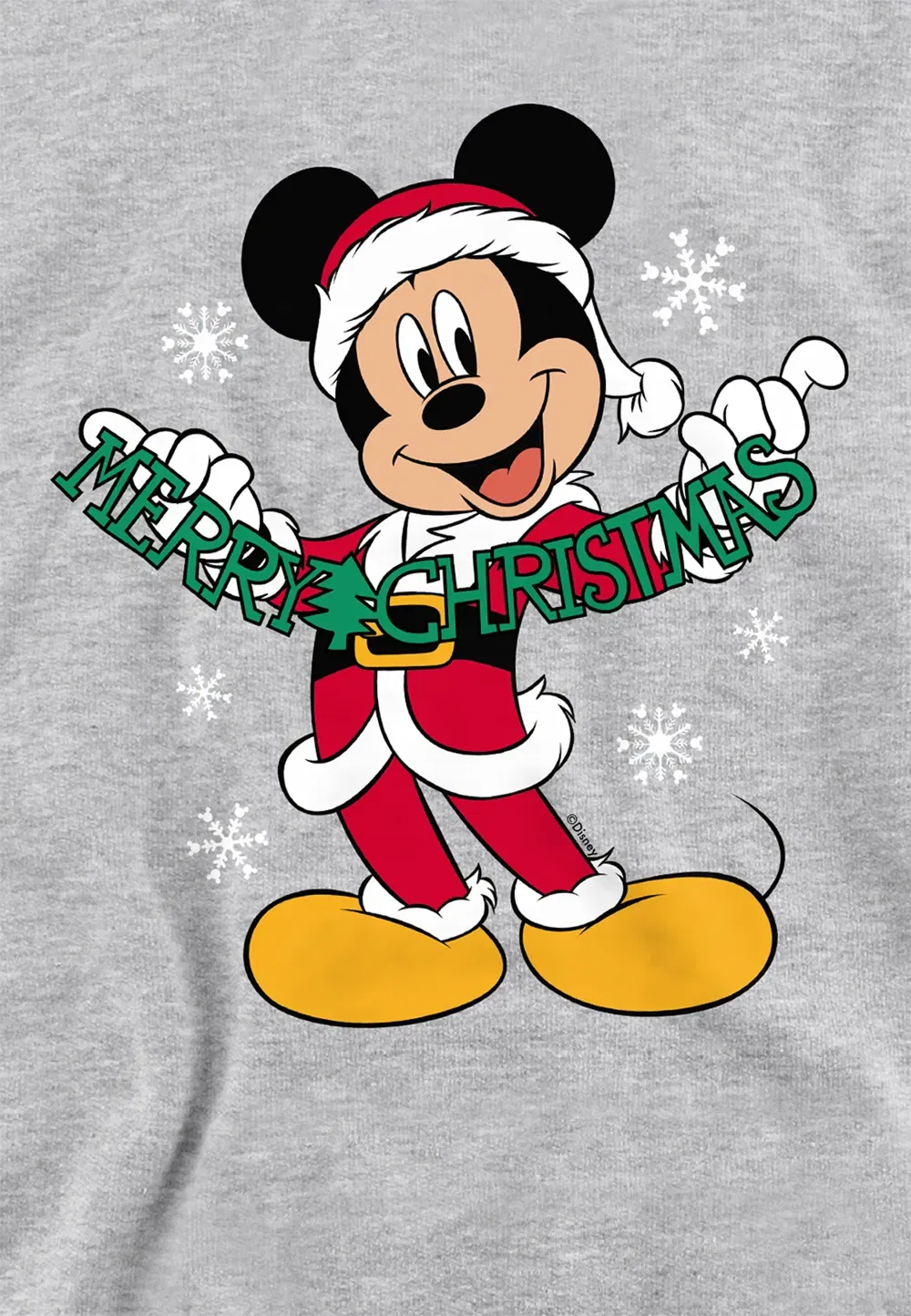 Детский худи Mickey Mouse Christmas, Disney, серый — фото 2
