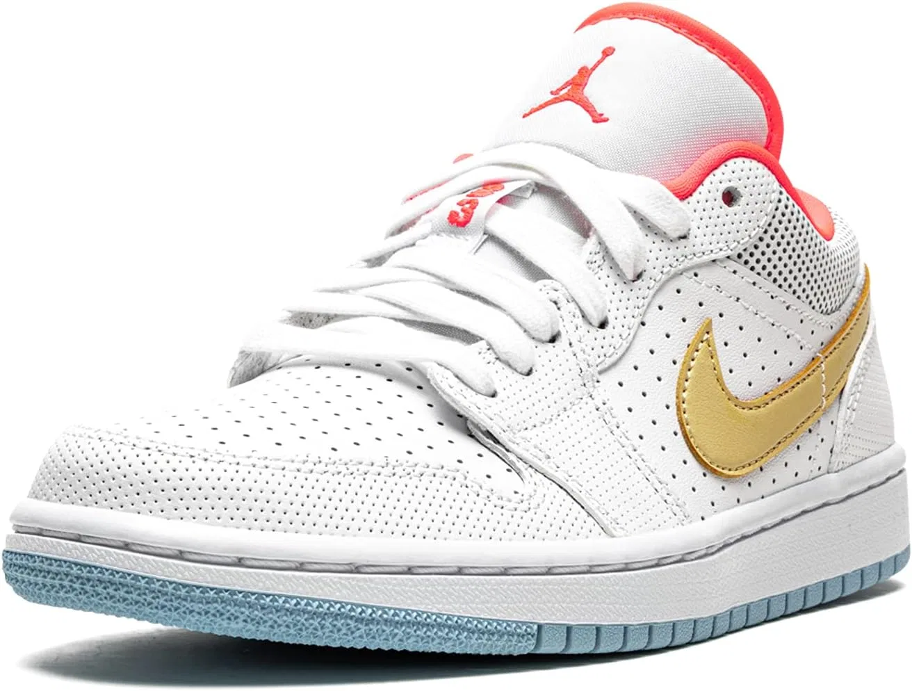 Кроссовки мужские Nike Air 1 Low, White/Sesame-flash Crimson-psy — фото 4