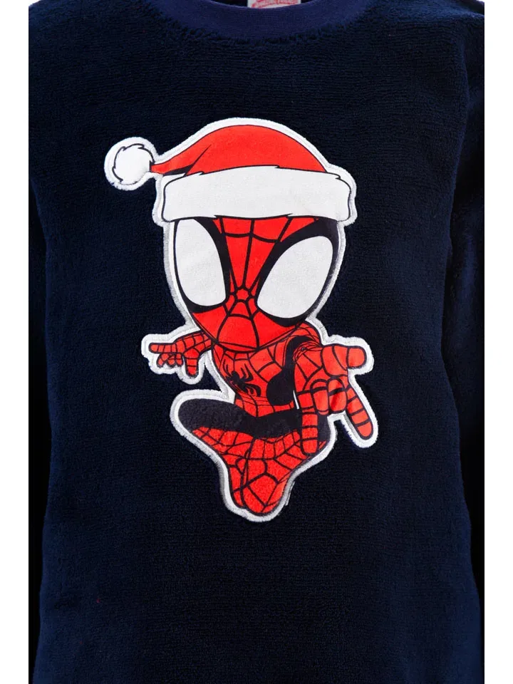 Пижама с принтом Spidey and his amazing friends, темно-синий/красный — фото 2