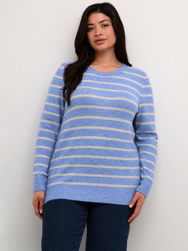 

Удлиненный джемпер linda в полоску KAFFE Curve, цвет Melange/Beige