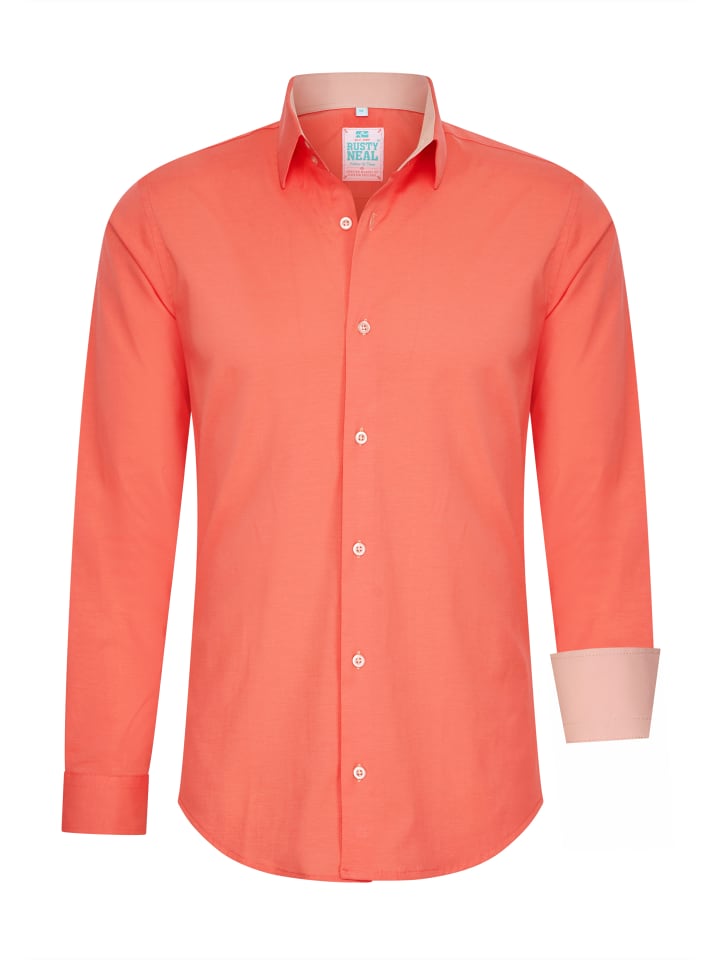 

Пастельная рубашка S - 6XL Slim Fit из хлопка-стрейча цвета Cayenne Rusty Neal