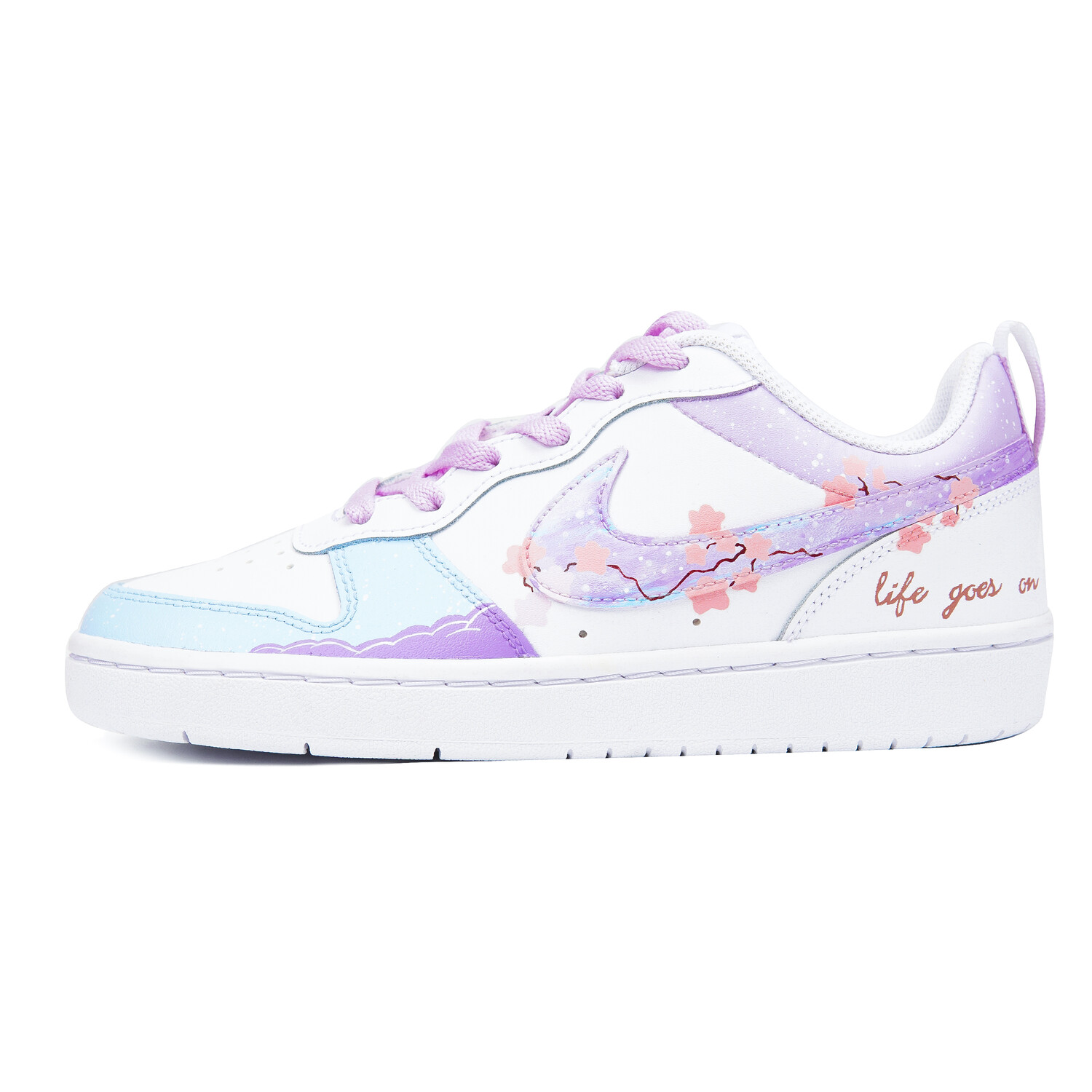 

Кроссовки Nike Skateboard Shoes Women's Low-Top Purple White Blue