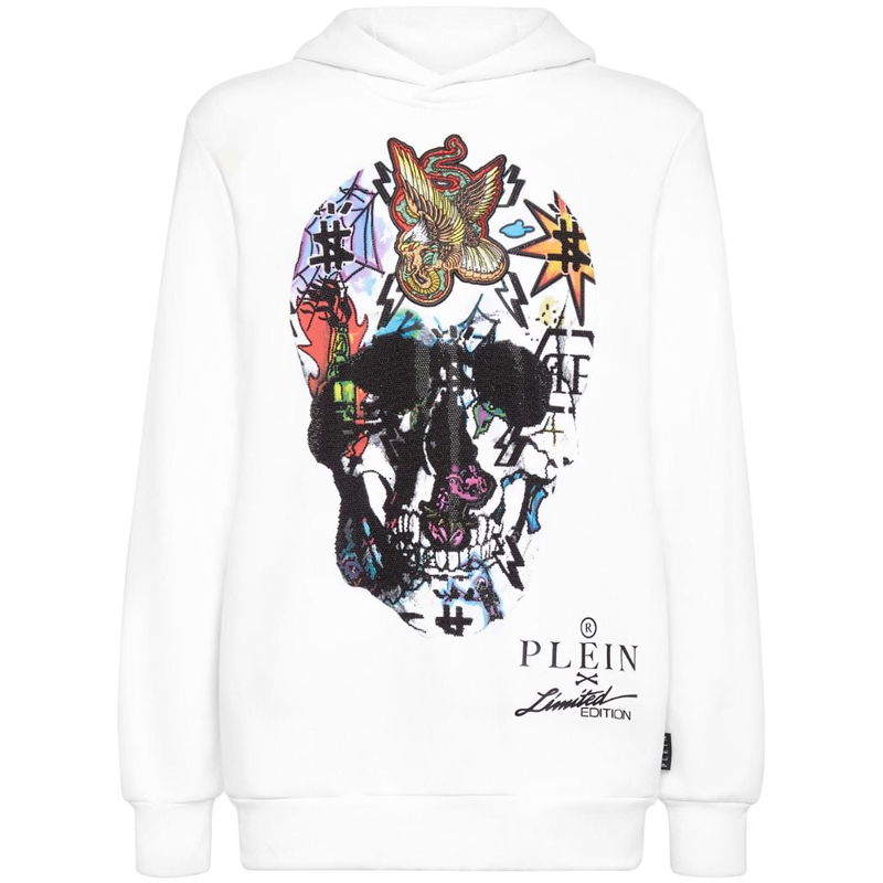 

Худи с черепами и кристаллами PHILIPP PLEIN, белый