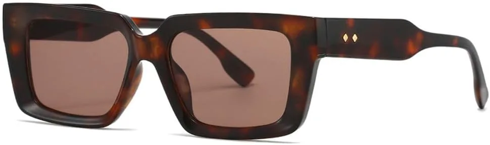 

Винтажные панк-солнцезащитные очки в стиле ретро с морскими линзами, защитой от УФ-излучения и модными заклепками, для женщин и мужчин KTUCN, Tortoiseshell