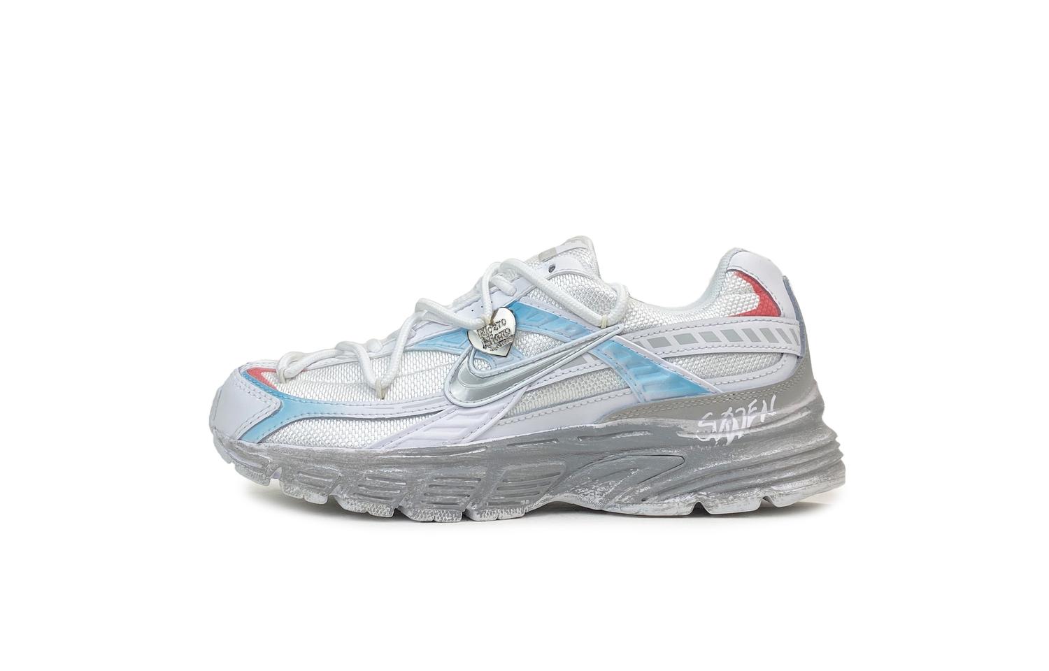 

Nike Кроссовки Initiator Slip Resistant Abrasion Resistant Low top Casual City Commute Running Shoes Unisex White Blue