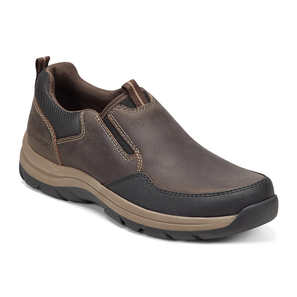 Мужские слипоны Falcon тёмно-коричневые от Rockport