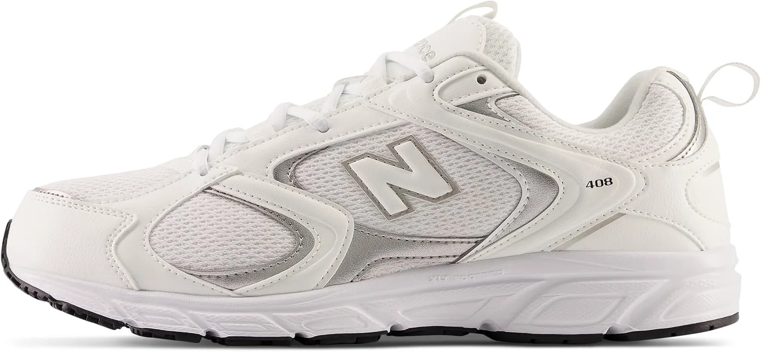 Мужские кроссовки New Balance 408 V1, белый/металлик/черный — фото 2