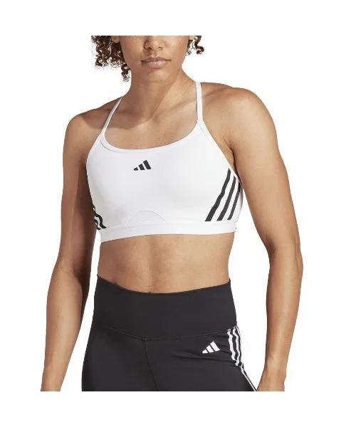 Бюстгальтер для тренировок adidas Aeroreact Light Support с технологией AEROREADY, чёрный — фото 3