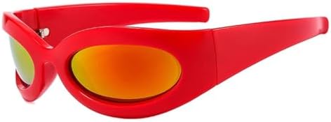 

Новые винтажные панк-спортивные женские солнцезащитные очки 2025 года, модные зеркальные очки для мужчин, солнцезащитные очки с защитой от УФ-излучения UV400 DSXLY, Red Red Mirror