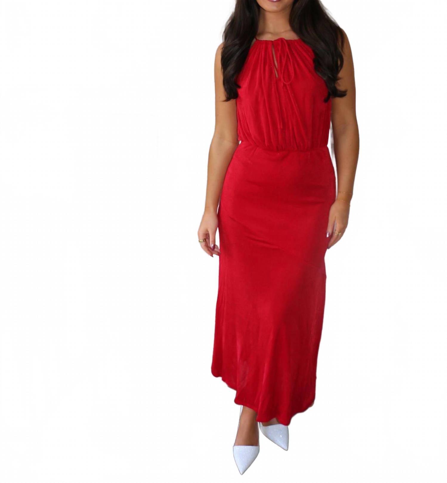 

Платье макси облегающего кроя красного цвета Act Pretty, красный