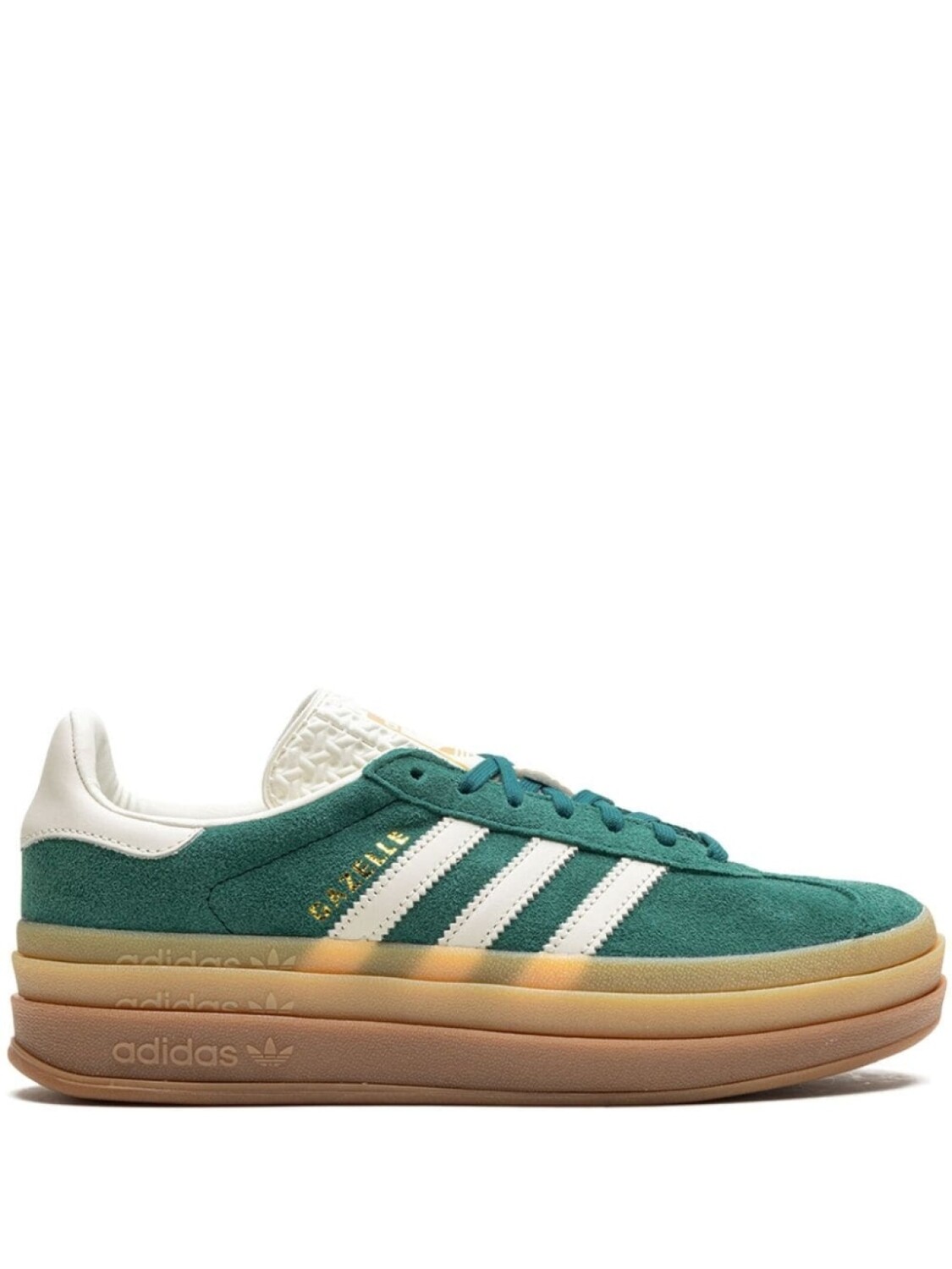 

adidas кроссовки Gazelle Bold Green / White / Gold, зеленый