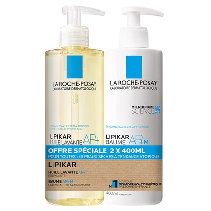 

Lipikar Apm Balm Очищающее масло для склонной к экземе кожи лица и тела 2x400 мл La Roche-Posay