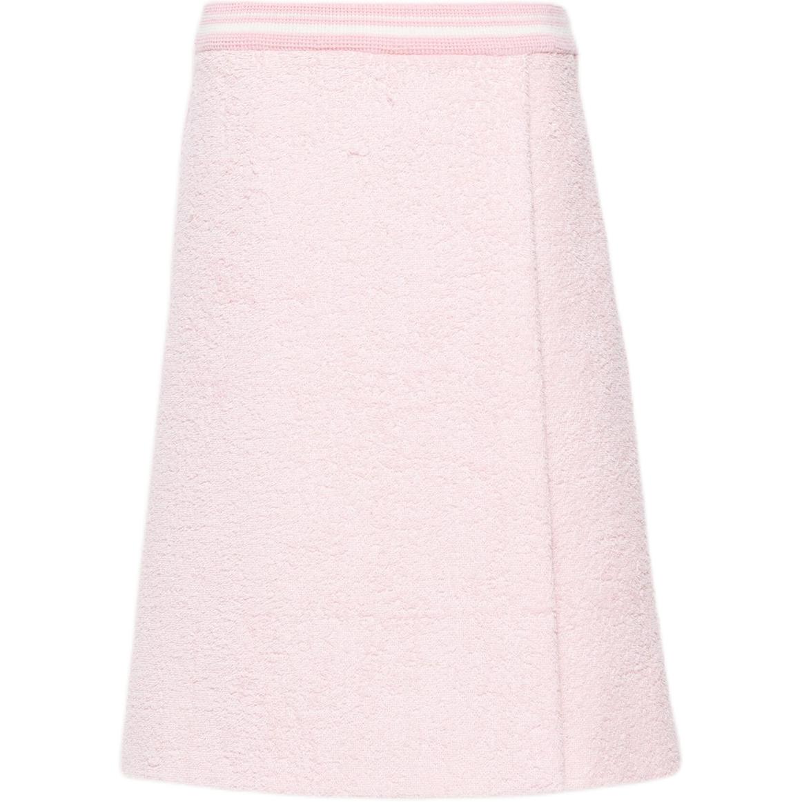 Платье-миди трапеция из трикотажной ткани Women's Petal MIU MIU, розовый — фото 3