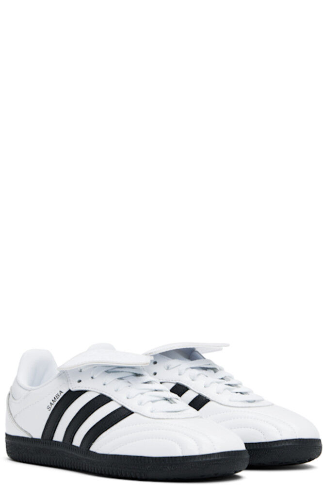 Белые кроссовки Samba с длинным язычком Adidas Originals — фото 4