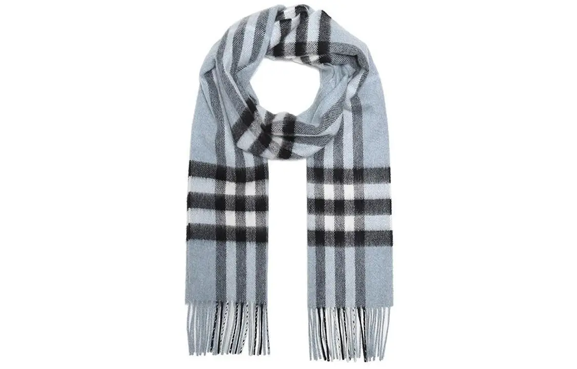 

Шарф вязаный Burberry Unisex, серый / синий