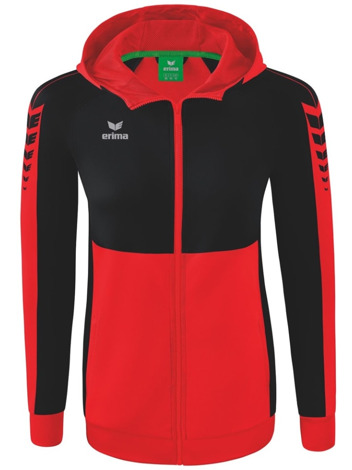 

Тренировочная куртка Six Wings с капюшоном красного цвета erima