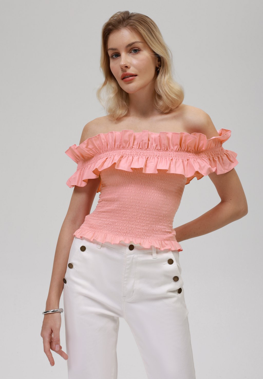 

Футболка с принтом Anna Field by Zalando, лосось