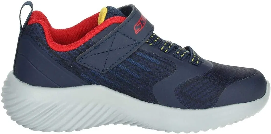 Кроссовки Bounder для мальчиков Skechers, Navy Textile Red Gold Trim — фото 4