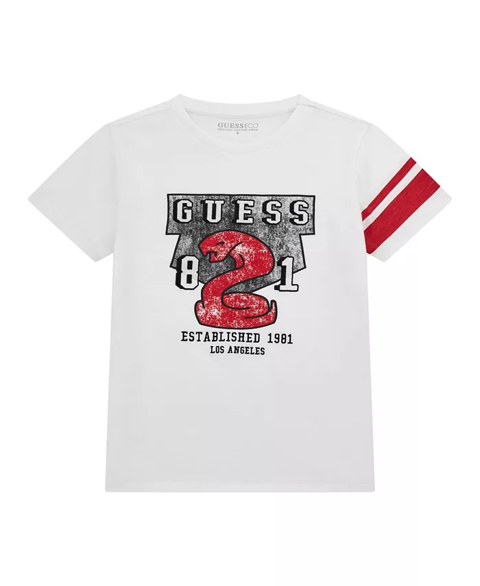

Футболка с коротким рукавом Big Boys Slub Jersey GUESS, белый