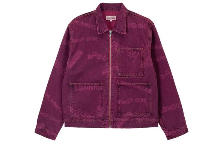 

Джинсовая куртка унисекс Stussy, цвет Fuchsia