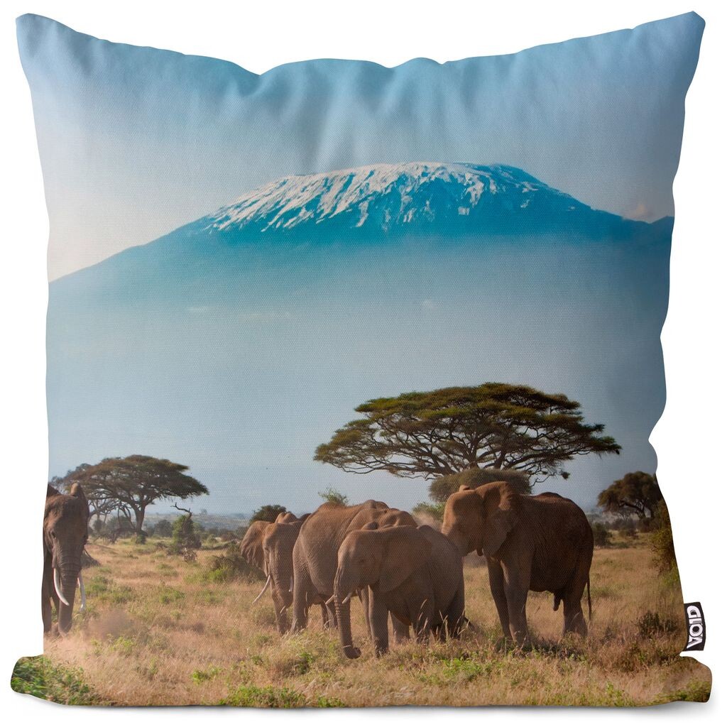 

Чехол на подушку VOID Elephants Steppe Africa Полиэстер Водонепроницаемая подушка для улицы и дома Размер: 80 x 80 см